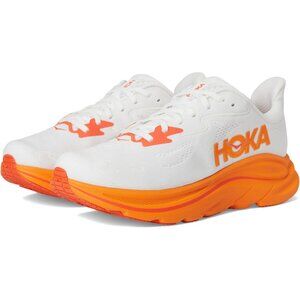 Hoka Shoes Clifton 10 Orange Zest Cushioned Sneakers